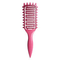 New Scalp Detangling Brush Curly Hair Scalp Massage Hair Comb Air Cushion Comb Natural Bristles Hair Styling Barber Tools Vue rose red