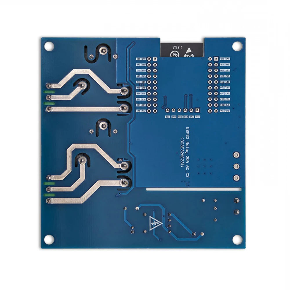 ESP32 Dual-channel 30A Relay Module Support Remote Control Blue-tooth WiFi Development Board AC220V Powered UART Pin Reserved Vue