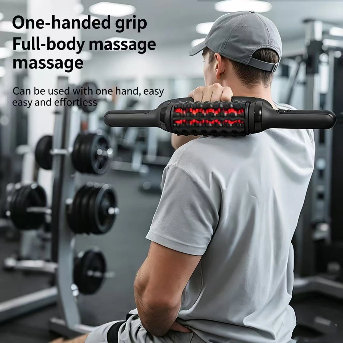 Electric Roller Massage Impactor Deep Tissue Red Light Heat Rechargeable Muscle Relaxer Vue