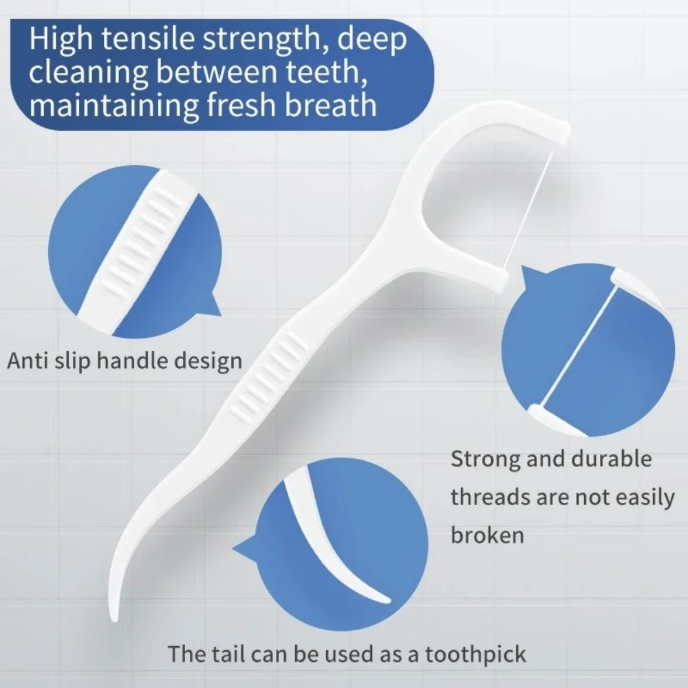 50/150/300/600Pc Ultra Thin Dental Floss Stick Disposable Portable Interdental Picks Deep Clean Teeth Gap Travel Daily Oral Care Vue