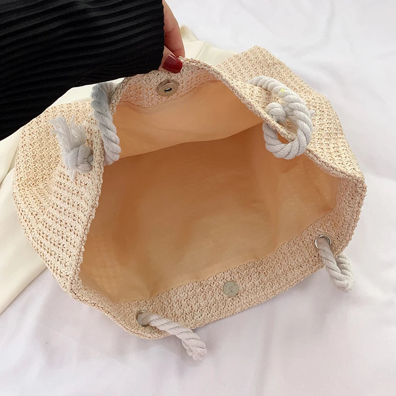 Summer Vacation Handmade Woven Women's Shoulder Bags Fashion Straw