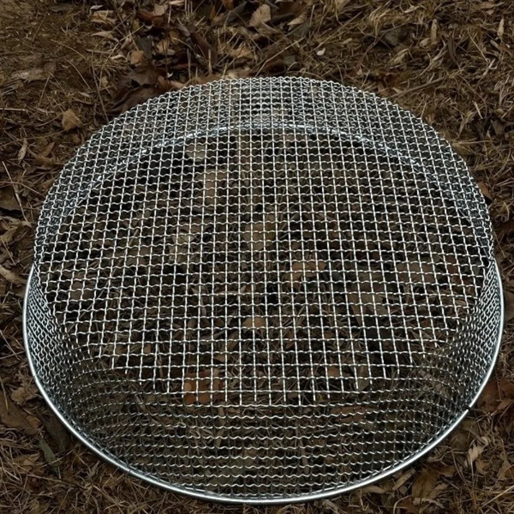4/6/8 MM Garden Soil Sifter Round Rust-Resistant Gardening Sand Sieve Heavy Duty Sifting Equipment Metal Soil Sieve Vue