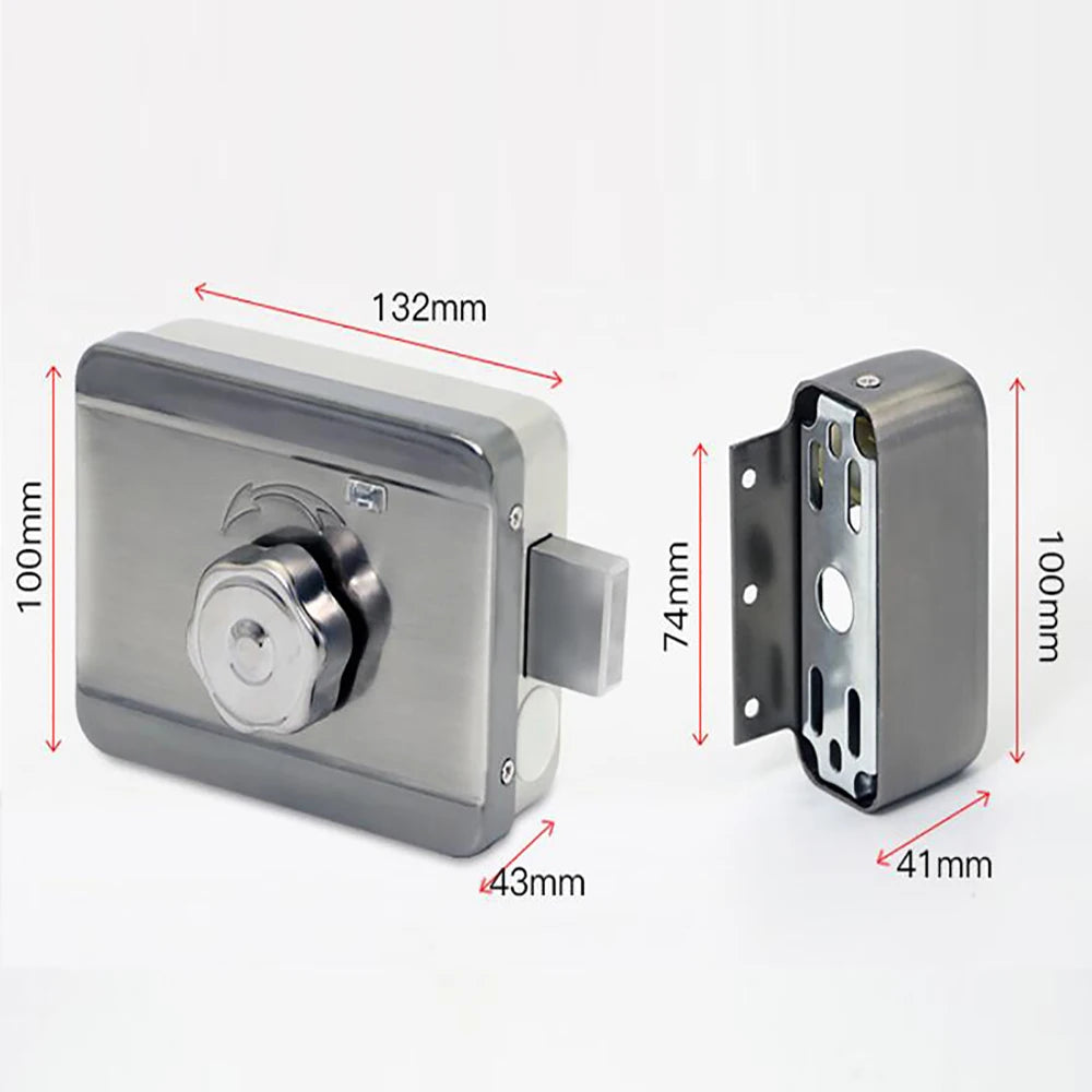 DC12V Electric lock gate lock Access Control system Electronic integrated Door Rim lock Vue