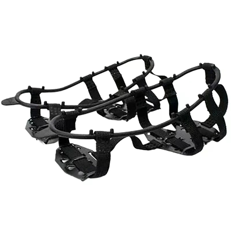 1 Pair M L 24 Teeth Anti-Slip Crampons Shoes Cover Ice Grips Spikes Non Slip Boot Chain for Hiking Ice Climbing Outdoor Vue