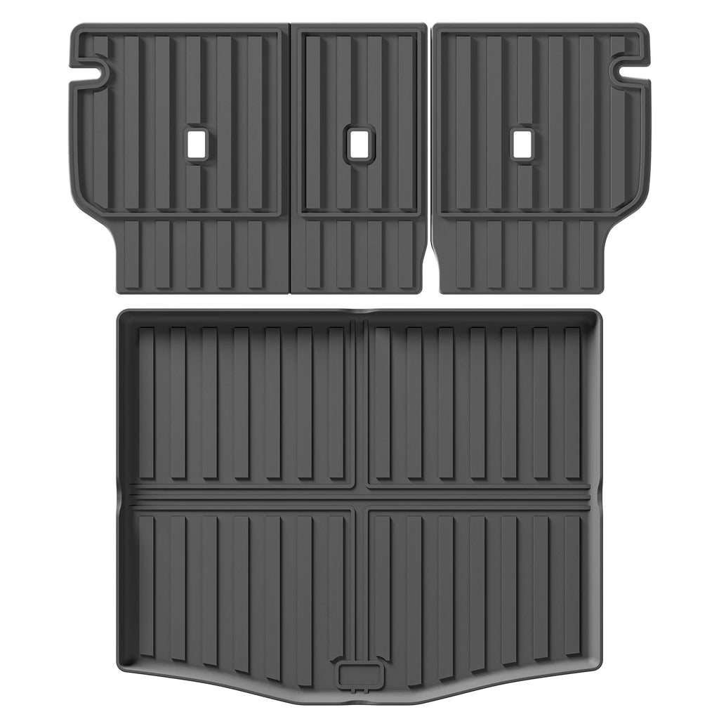 Smabee Left Drive for Ford Mustang Mach-E 2021 TPE Car Al-weather Floor Mats Trunk Pad Backrest Liner Interior Accessories Vue MACH-E TRUNK 2P