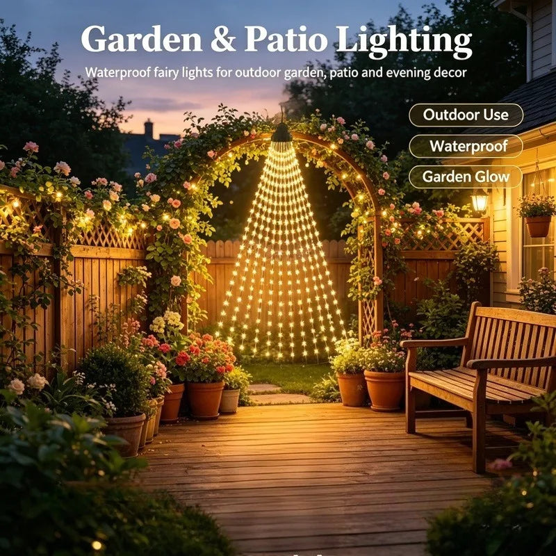 Waterproof USB LED String Lights, 8 Lighting Modes for Christmas Tree Wedding Garden Holiday Decor Vue