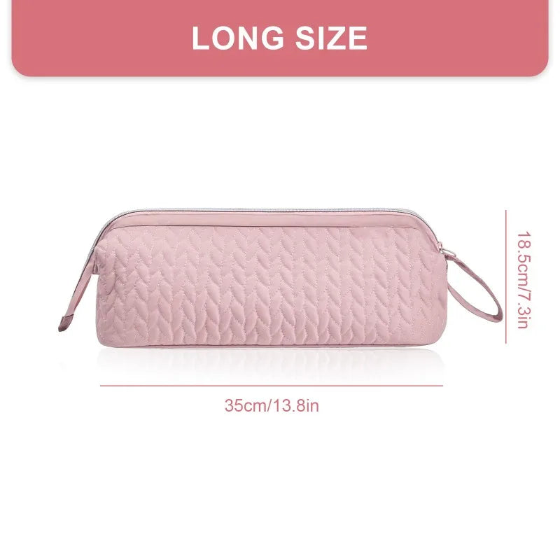 Fashion Travel Storage Bag, Travel Hair Dryer and Makeup Organizer, Portable Hair Tool Storage Bag Travel Protective Case(Pink) Vue 35X18CM
