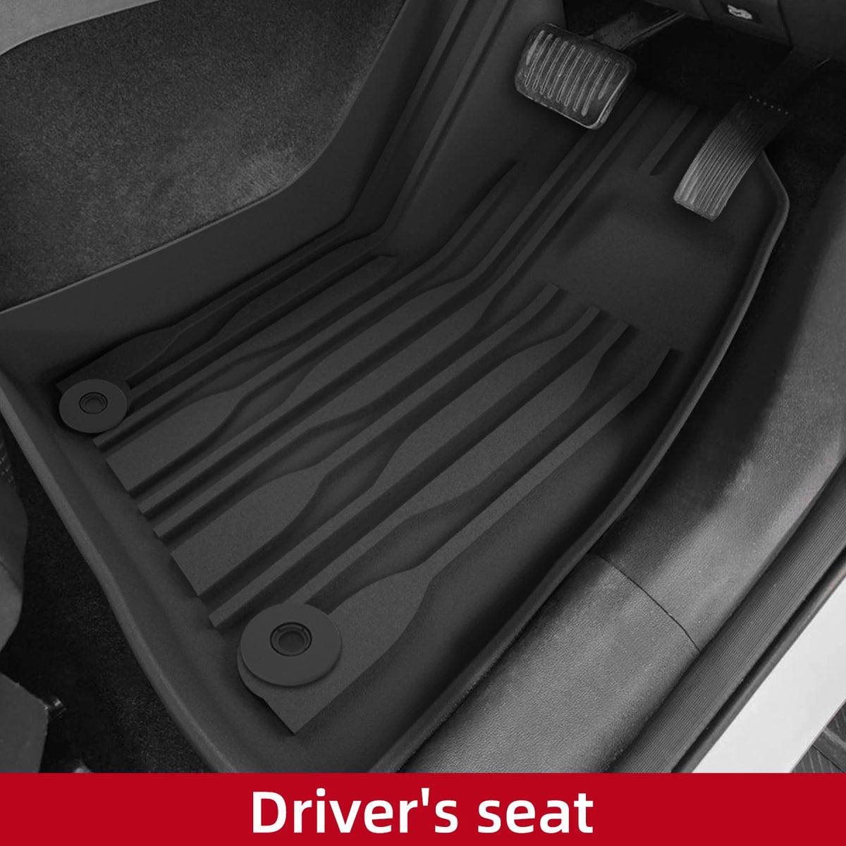 Smabee Right Drive for BYD Shark 6 2024-2026 Dual Cab Car Floor Mats Cargo Liner Trunk Pad TPE 3D Foot Mat Accessories Black Vue