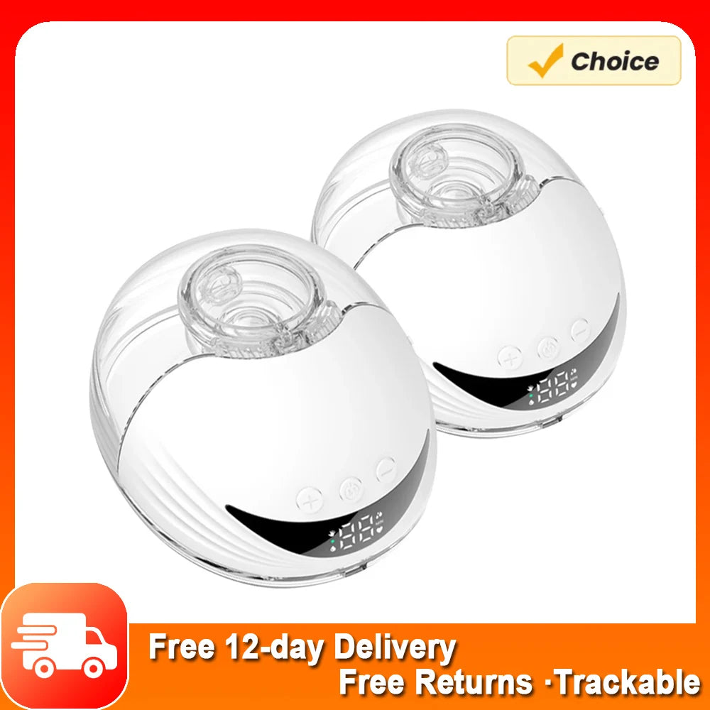 MY-375 Portable Hands Free Breast Pump Wearable Electric Breast Pump Lightweight with LED Display 4 Modes & 12 Levels Vue