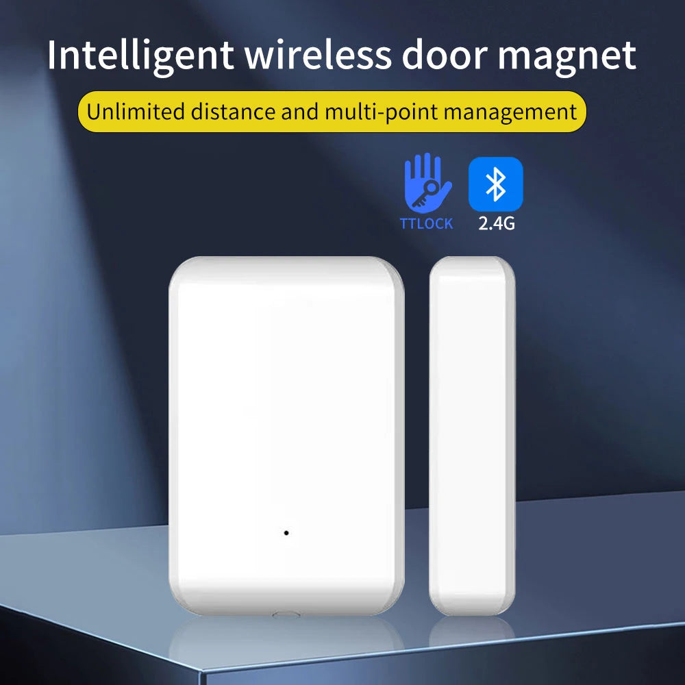 TTLOCK Smart Lock Compatible Door Sensor 2.4GHz Door Contact Status Detection Sensor Work With TTLOCK Smart Locks Access Control Vue