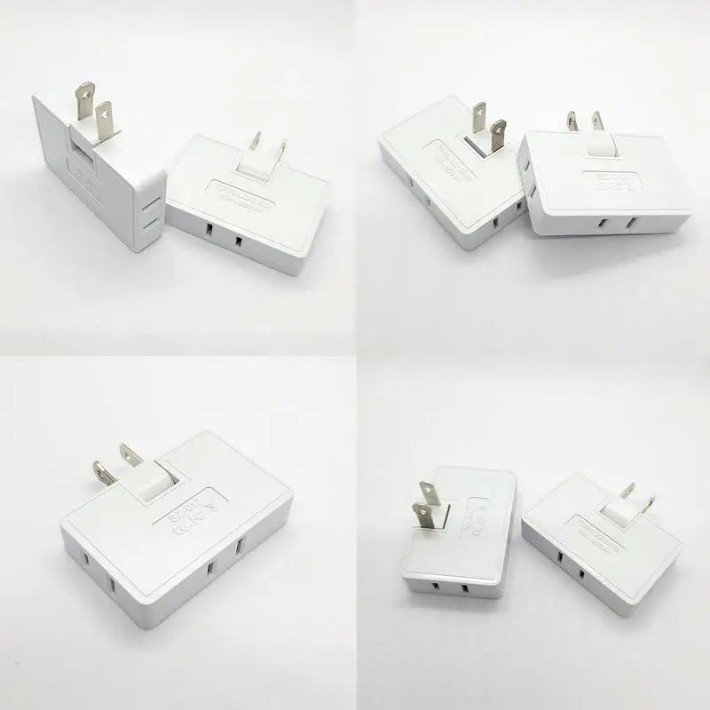Electrical Multi-outlets Portable 180-Degree Rotating Wall Outlet Extender Electrical Adapters Plug Adapter Fire Resistant Vue