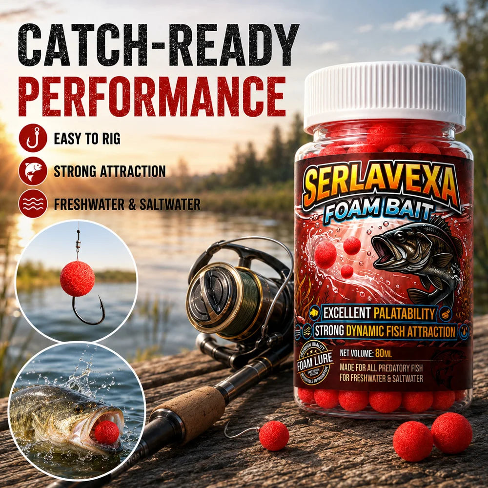 Strong Attractant Foam Fishing Bait Red Pellets Excellent Palatability Bass Carp Lures Freshwater Saltwater Fishing Gear Vue