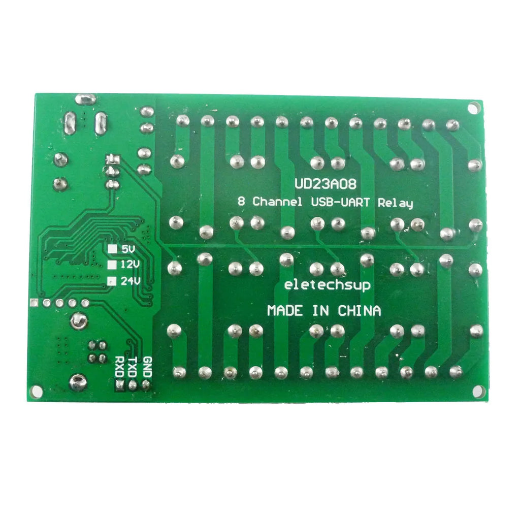 2 in 1 DC 5V 12V 24V 8CH USB Serial Port Relay Module UART RS232 TTL Multifunction Switch Board CH340 for Motor LED PTZ PLC IPC Vue