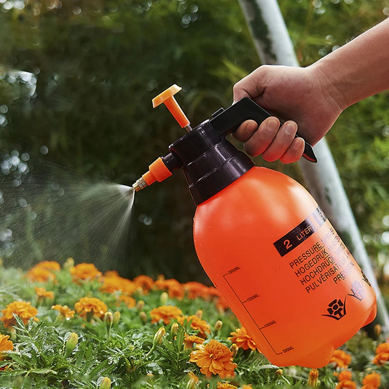3/2L Handheld Pressure Sprayer Pump Spray Bottle Weed Killer Watering Can for Lawn Garden Plant Care Household Cleaning Vue