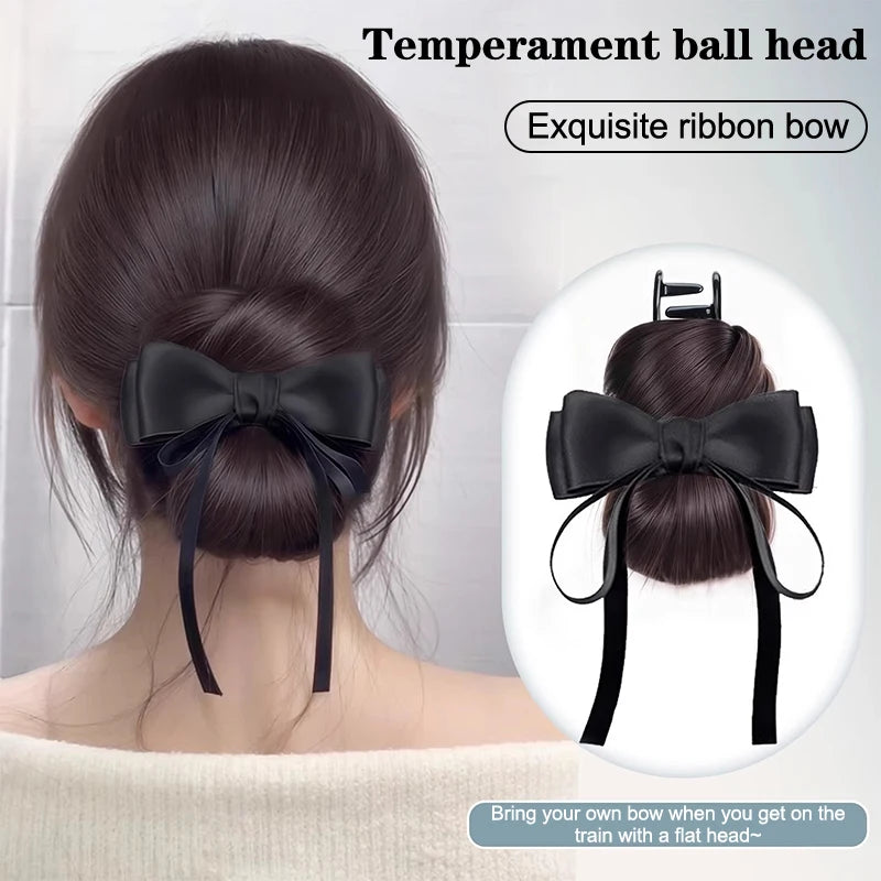 Low Bun Wig Hair Clip-In Messy Bun Hairpiece Straight Hair Extension For Effortless Updo Synthetic Claw Messy Hair Bun For Women Vue