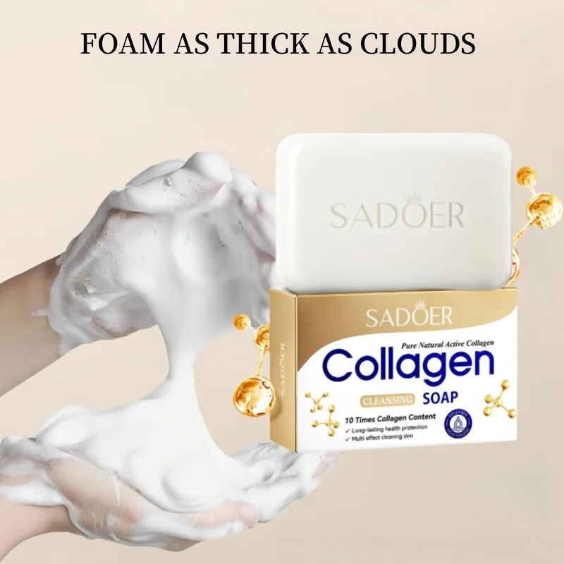 1 Piece/2 Pieces of Collagen Handmade Cleansing Soap, Smooth and Firming Skin, Oil Control Soap, Bath Soap, Facial Cleansing Soap! Vue