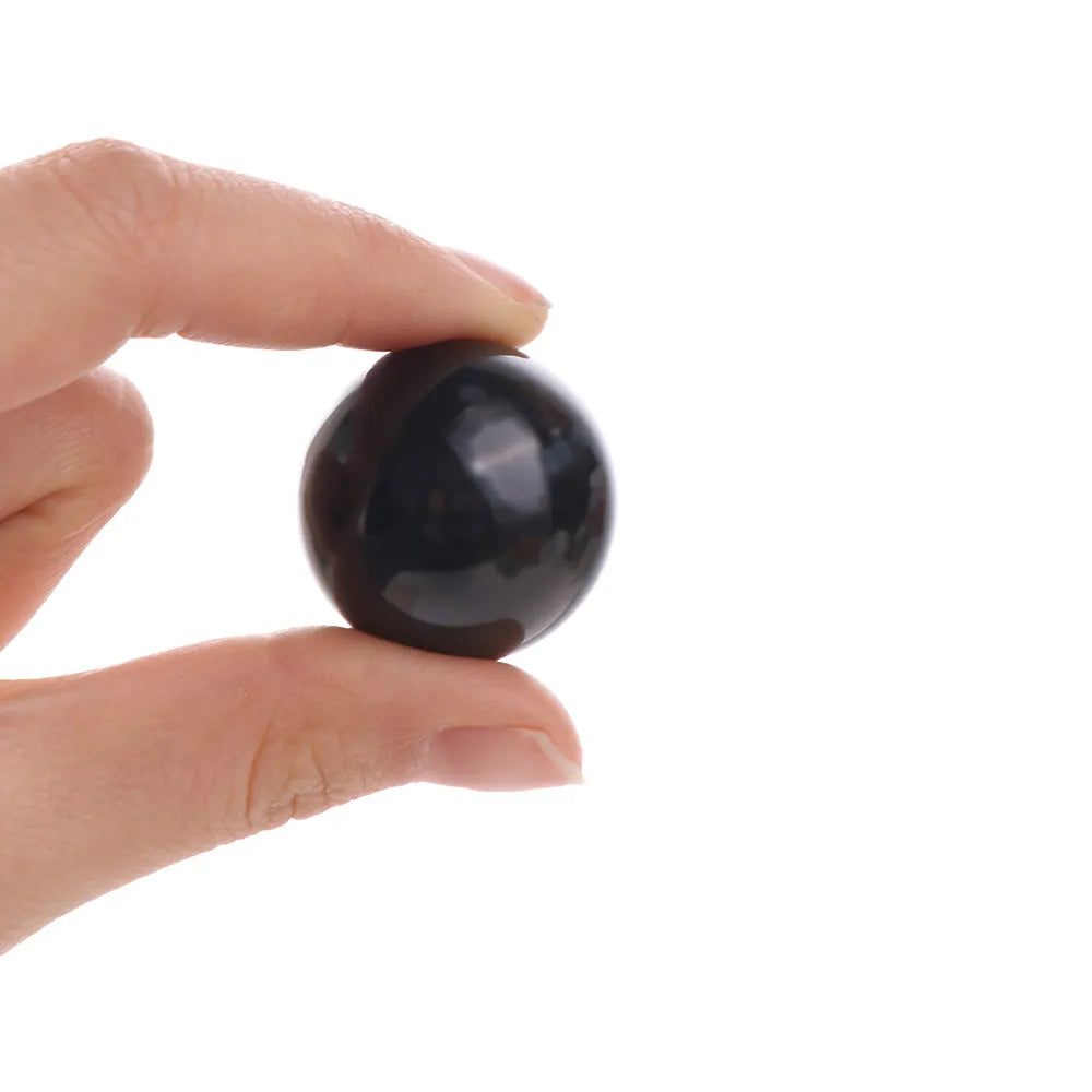 Home Decor Round Black Obsidian Sphere 20/30/40/50mm Large Crystal Ball Exquisite Crystal Ornament Collectibles Vue