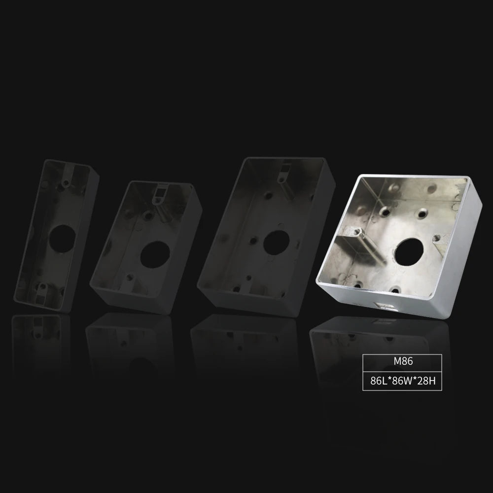 Type 86 Universal Wall Surface Mounted Bottom Box Socket Switch Panel Wall Mounted Zinc Metal Access Control Switch Junction Box Vue M86