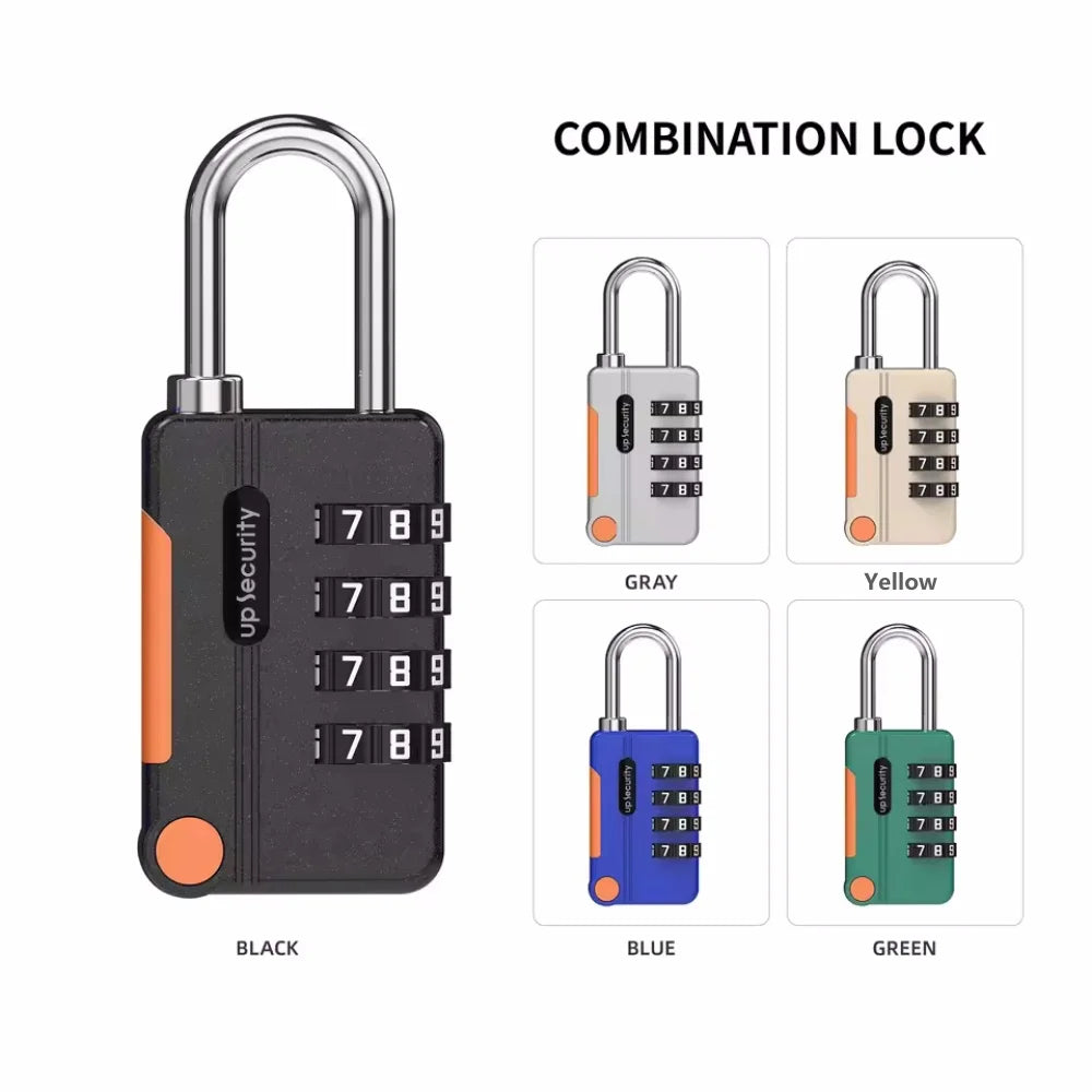 Mini Lock Resettable 4 Dial Digits Code Number Password Combination Padlock Travel Security Lock for Luggage Lock Padlock Gym Vue