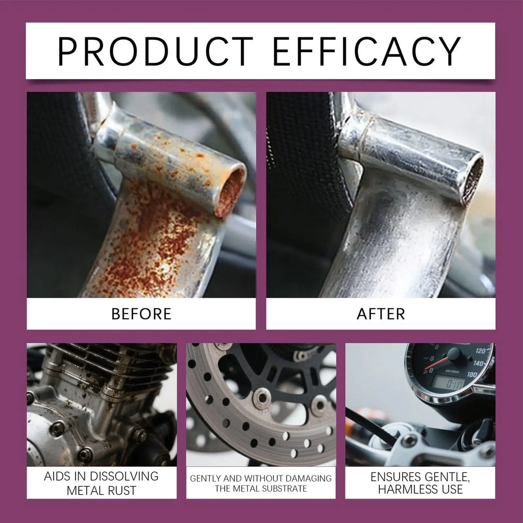 100ml Multi-Purpose Rust Remover Spray for Metal Surfaces, Strong Elimination of Rust & Iron Buildup Iron Stain Cleaner Convert Vue