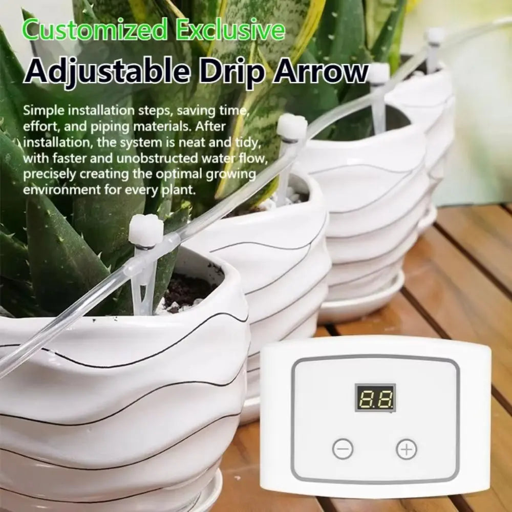 Humidity Sensing Automatic Watering Device 3 Protection Functions Adjustable Drip Head Smart Plant Waterer Vue