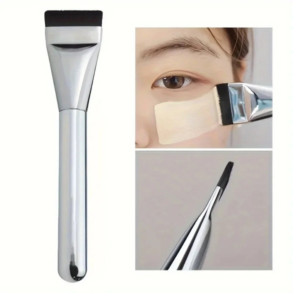 1/2Pc Multi-Use Foundation Brush Ultra-Fine Hypoallergenic Nylon Bristle Oval Foundation Make Up Tool Perfect for Face Contourin Vue