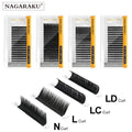 NAGARAKU Mix Eyelash Extension Makeup L LC N Curls Mix 7-15mm 16 Lines Synthetic Mink Individual Eyelashes High Quality Lashes Vue L 0.05mm 8mm
