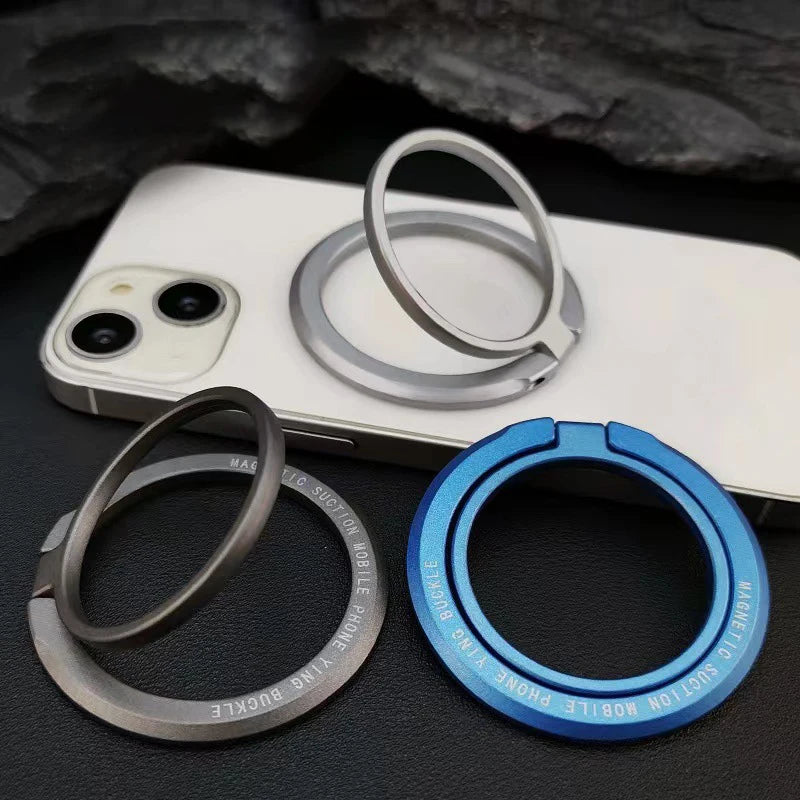 Magnetic Finger Ring Holder For MagSafe Phone Smartphone Accessories for iPhone 17 16 15 Pro Max Magnet Phone Stand Grip Mount Vue