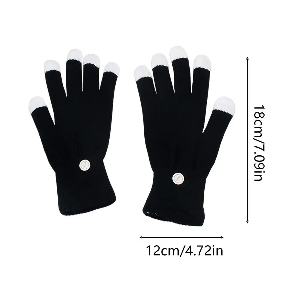 LED Gloves Adjustable 7-Colors Cool Mittens LED Gloves Fashion Hip Hop Party Led Rave Flashing Gloves Glow For Kids Adults Vue Kids