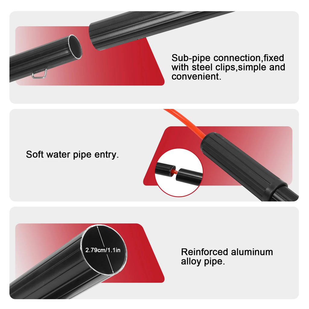 Solar Panel Cleaner Kit – 20m Hose & 180° Rotating Brush Solar Panel Cleaning Kit Vue