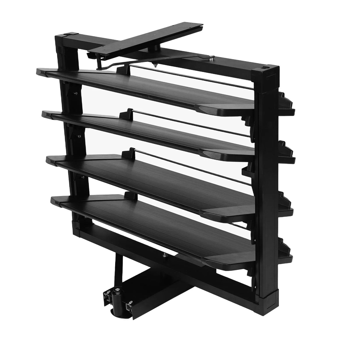 4-Tier Rotating Metal Shoe Rack – Adjustable Space-Saving Rotating Shoe Rack Vue a United States