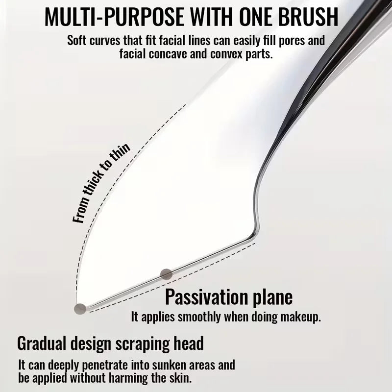 Ultra-Thin Foundation Brush Lightweight Flat Contour Brush for Seamless Blending of Cream and Liquid Makeup Professional Tools Vue
