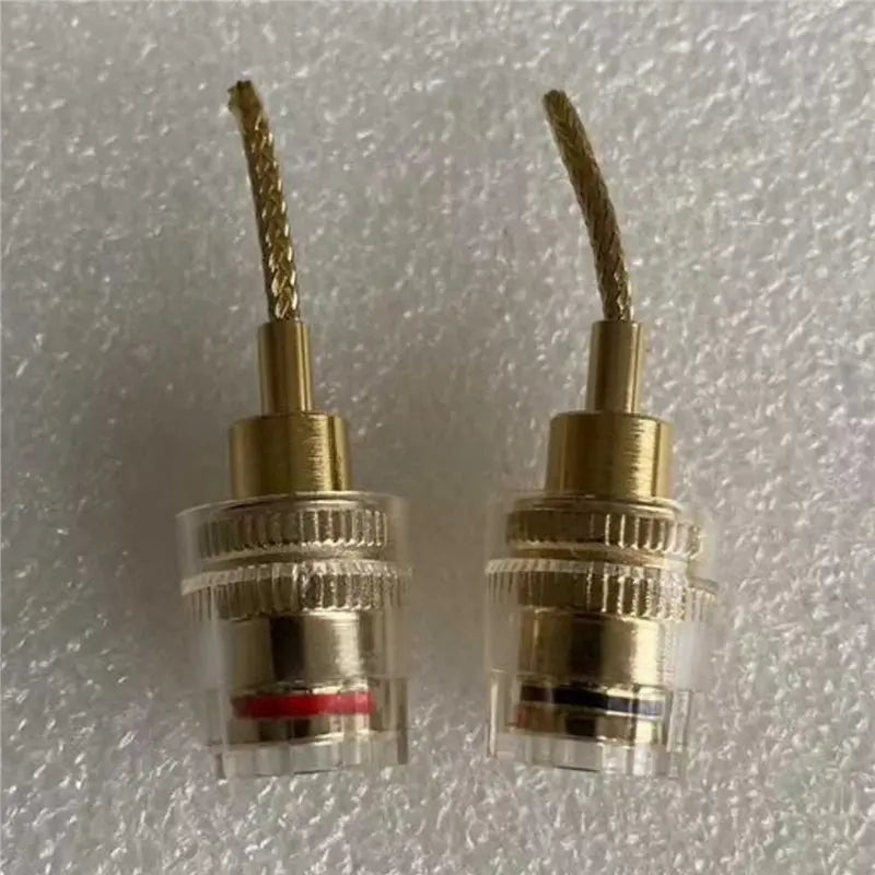 Hot-OFC Pure Copper 2Mm Pin To 4Mm Banana Female Gold Plated 24K 4Pcs Cable Plug Wire Connector Terminal For Hifi DIY Vue