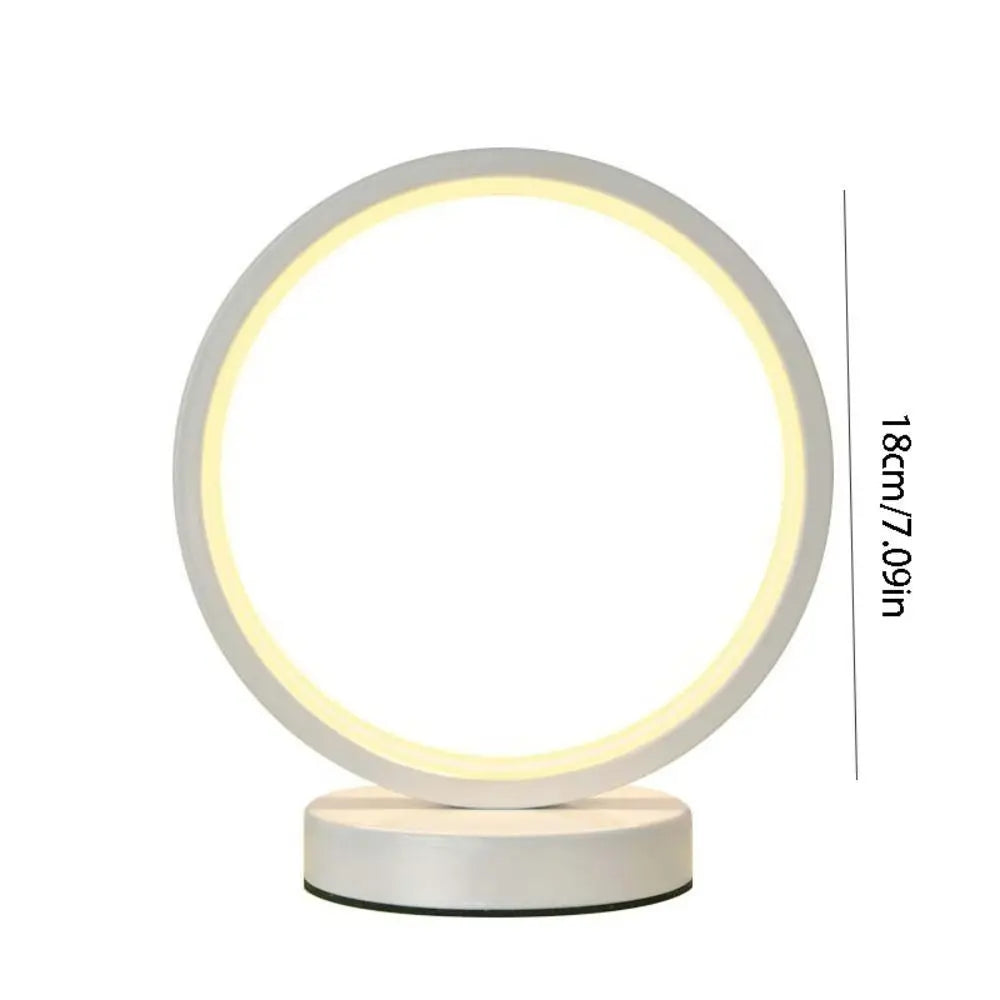 Home Decor Simple LED Circular Ring Table Lamp Creative Modern Night Light USB Plug Reading Light Restaurant Hotel Vue