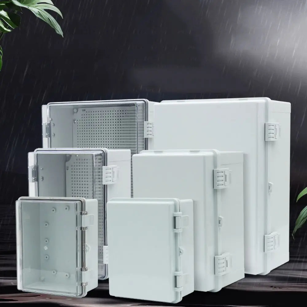 IP66 Waterproof Junction Box Gray/Transparent Cover Dustproof Distribution Box Easy To Install Reinforced Lock Vue