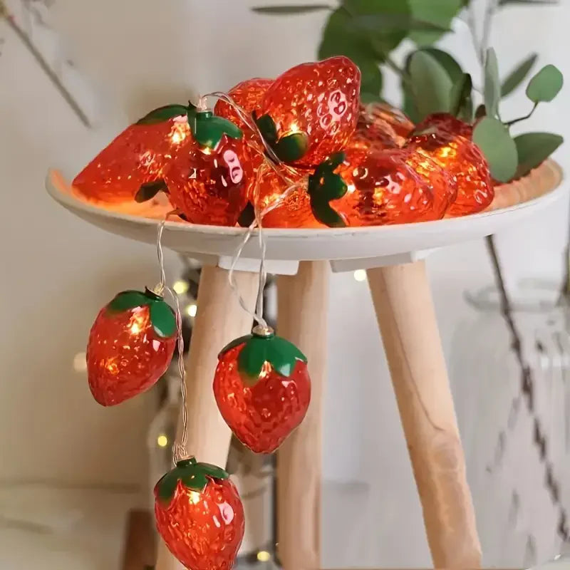 10M 80LEDS Strawberry Fruit Light String Lights For Home Kitchen Decoration Fairy Lights LED Hanging Party Decor Lights 918 Vue