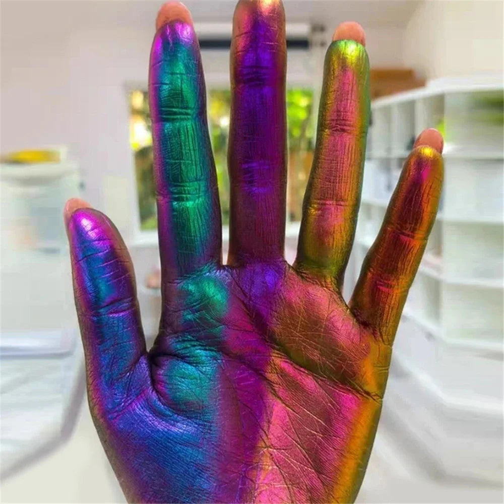 Aurora Multi Chrome Eyeshadow Pigments Long lasting Multi Chrome Chameleon Peacock Galaxy Chrome Glitter Liquid Eyeshadow Vue