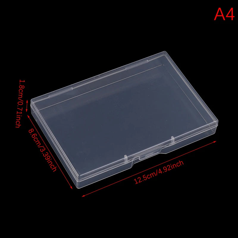 Rectangular Transparent Plastic Box Dustproof Storage Organizer Durable Jewelry Packing Container Case Vue A4
