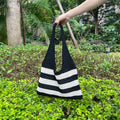 Handwoven Beach Crochet Bag Women Lightweight Knitted Tote Handbag