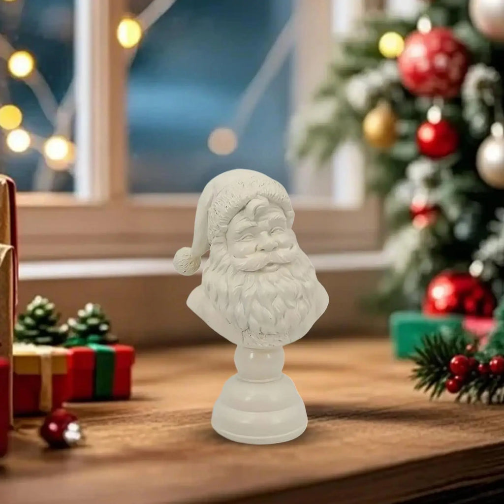 Santa Figures Decorations Resin Sculpture Collectibles Christmas Resin Statue for Dorm Living Room Bedroom Counter Party Winter Vue