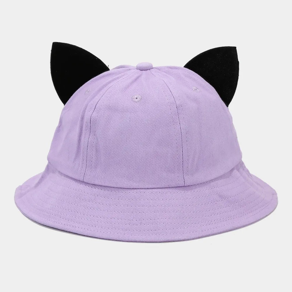Fashion Cotton Cat Ears Hat Cute Ear Sun Protection Basin Breathable