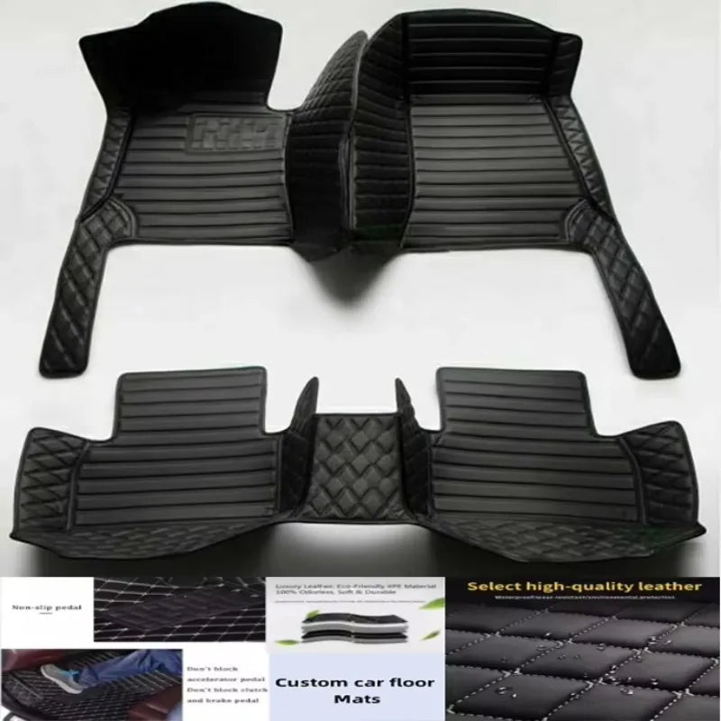 5D leather waterproof Custom Car Floor Mats For Chevrolet Aveo Kalos Gentra Lova Auto Foot Coche Accessorie liners Vue
