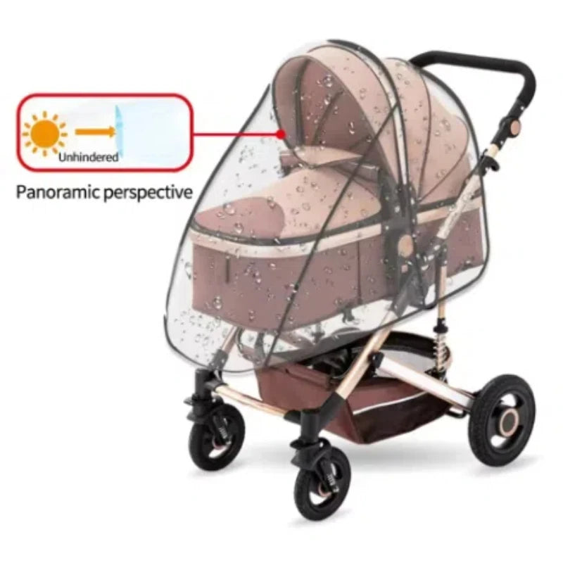 vvocci Season Waterproof For Transparent Prams Waterproof Rain Universal CoverPram Accessories Dust Open Zip Umbrella Rainy Vue