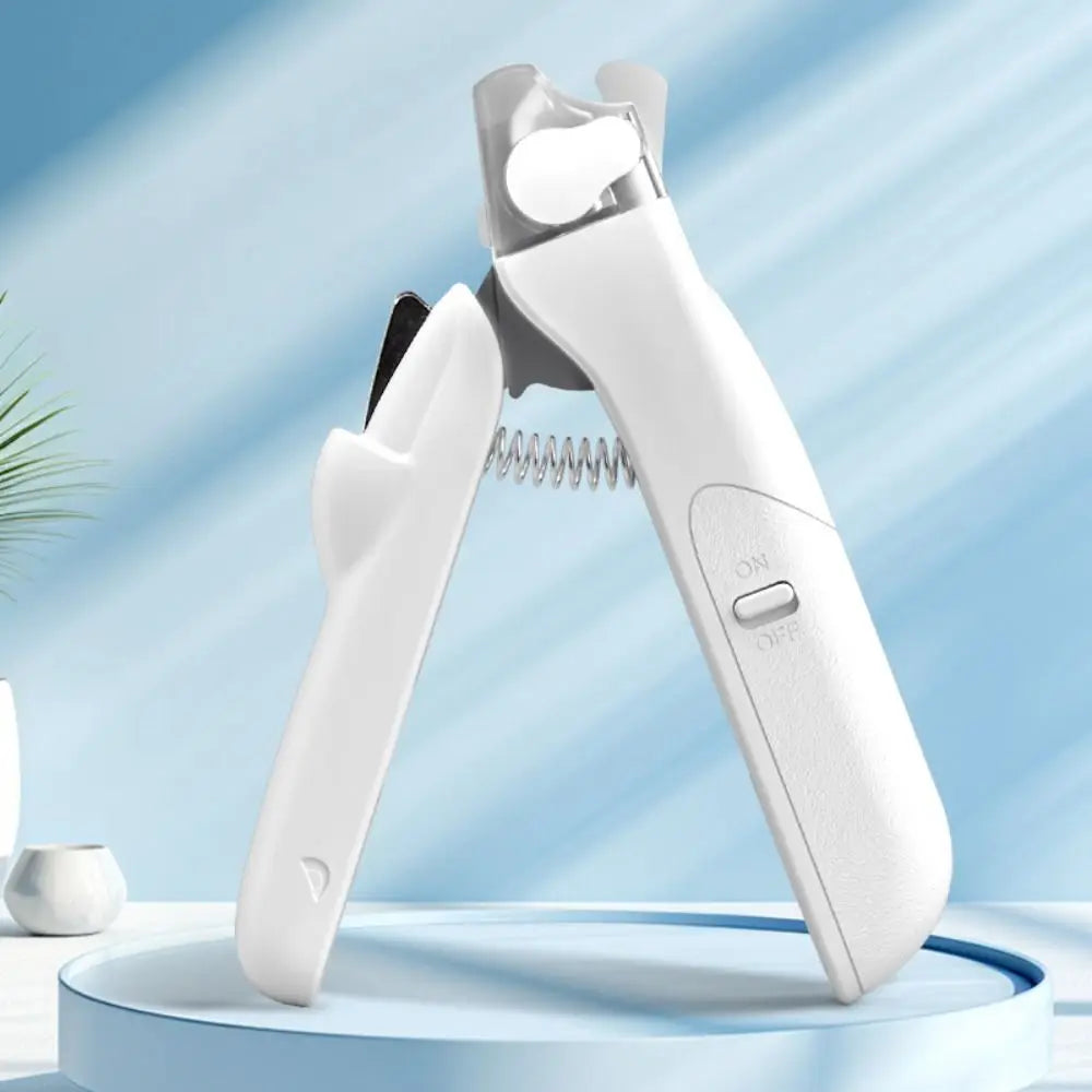 With LED Pet Nail Clipper Splash Guard Labor-saving Pet Nail Trimmer High Hardness Spring Design Pet Nail Cutter Vue