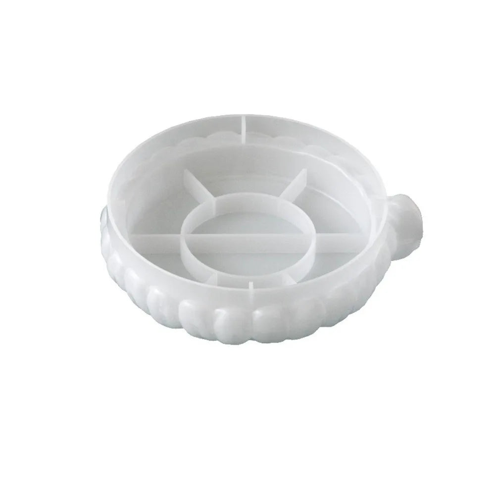 Cute Silicone Rabbit Tray Mold Round Non-stick Easter Mold Handmade Soft Plaster Mould Easter Decor Vue S 6.93x6.38x1.77 in