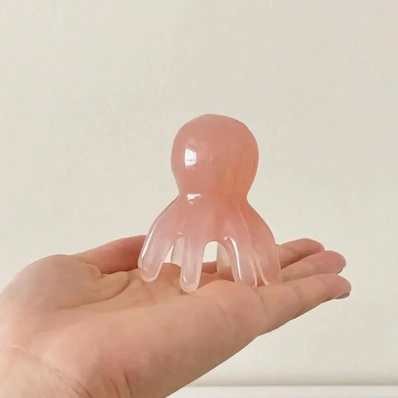 Octopus Massage Comb Resin Head Meridian Scraping Scalp Massage Brush Acupuncture Spa Scraping Massage Comb for Relieving Fatigue Vue