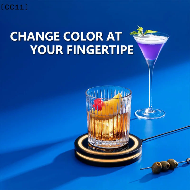 Smart Coaster Cocktail Maker Machine LED Lights Waterproof Design Vue