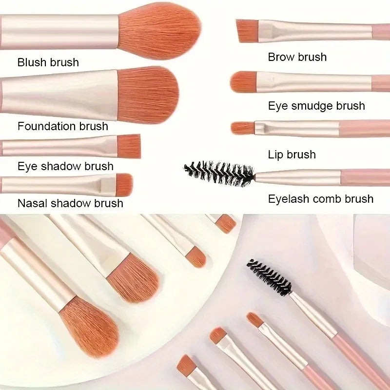 8-20Pcs Makeup Brush Set Portable Eyeshadow Foundation Blush Makeup Brush Kit Cosmetic Concealer Makeup Brushes Mini Beauty Tool Vue