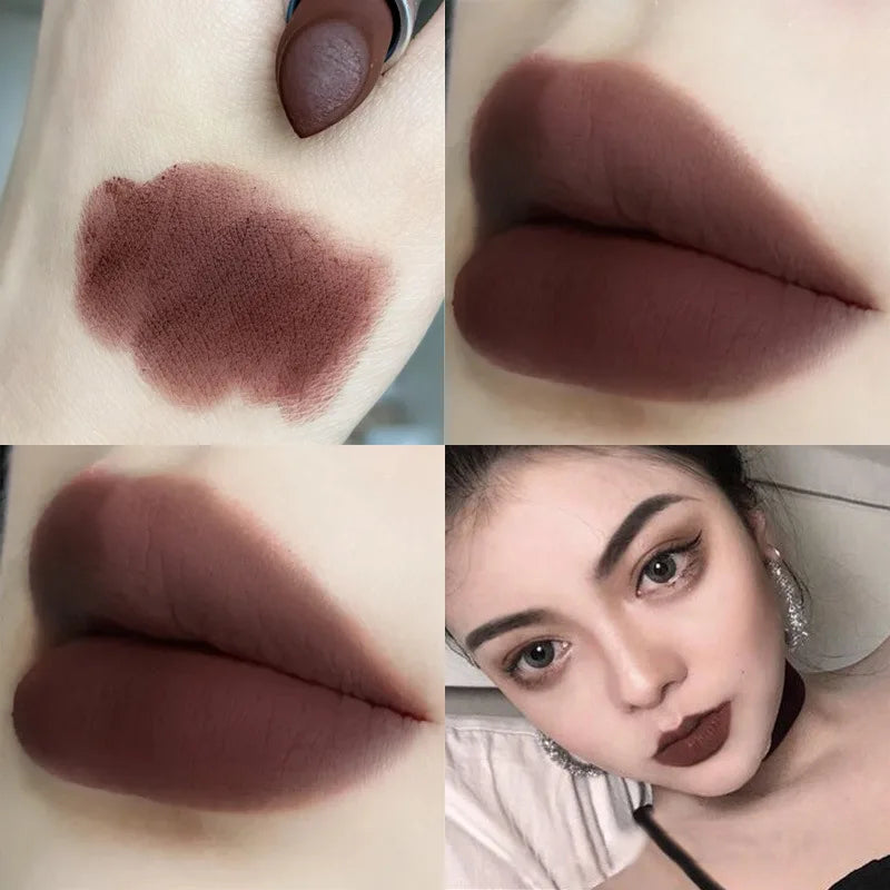 Brown Dark Lipstick Retro Dark Color Lipsticks Matte Waterproof Blue Vampire Color Holloween Party Makeup Maquillaje Lip Pencil Vue