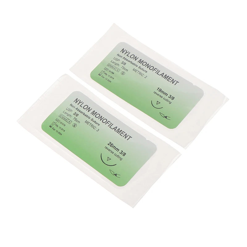 12Pcs Polypropylene Monofilament Thread Needle Surgical Suture Training thread suture practice kit Vue